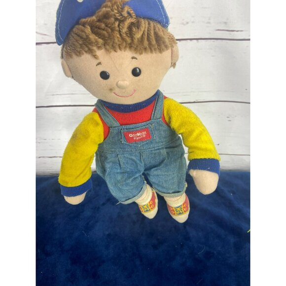 Eden Toys OSHKOSH B' Gosh Baby Buddy Plush Doll 14" Light Denim‎ Overalls & Hat - Picture 5 of 5